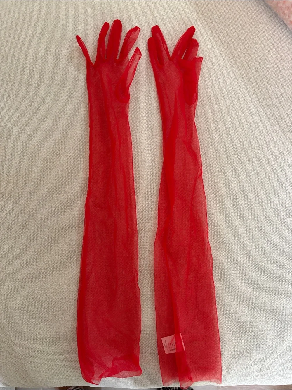 Ariana Grande Eternal Sunshine Red Mesh Gloves